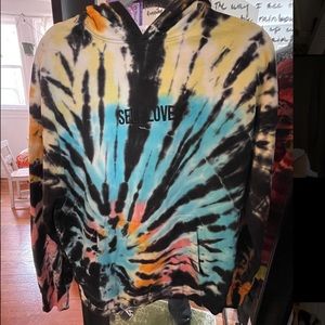 Tie dye “self love” sweatshirt.